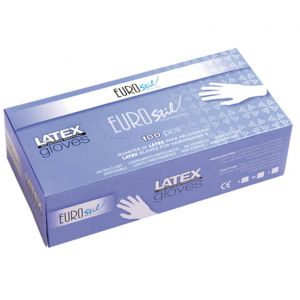 Eurostil Caixa 100 luvas látex brancas M (pouco pó)