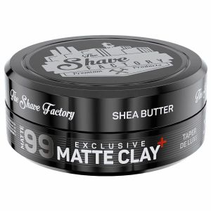 The Shave Factory hair pomade clay matte 99 with shea butter 150ml